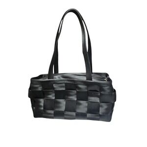 Harveys Seatbelt‎ Bag Black Woven Satchel Top Handle Handbag Purse